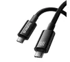 Kabel Baseus Tungsten Gold USB-C do USB-C 100W 1,5m Czarny