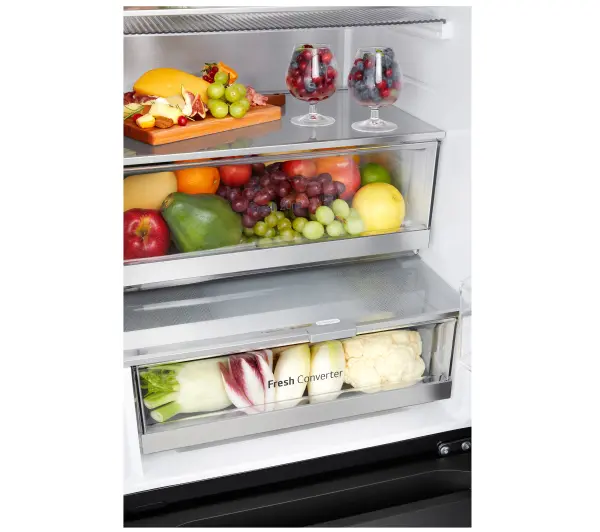 LG InstaView GBG5160CEV Funkcje AI 186cm Komora świeżości Zdalne sterowanie Ciemny grafit stal - Kup na Raty - RRSO 0%