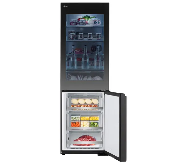 LG InstaView GBG5160CEV Funkcje AI 186cm Komora świeżości Zdalne sterowanie Ciemny grafit stal - Kup na Raty - RRSO 0%