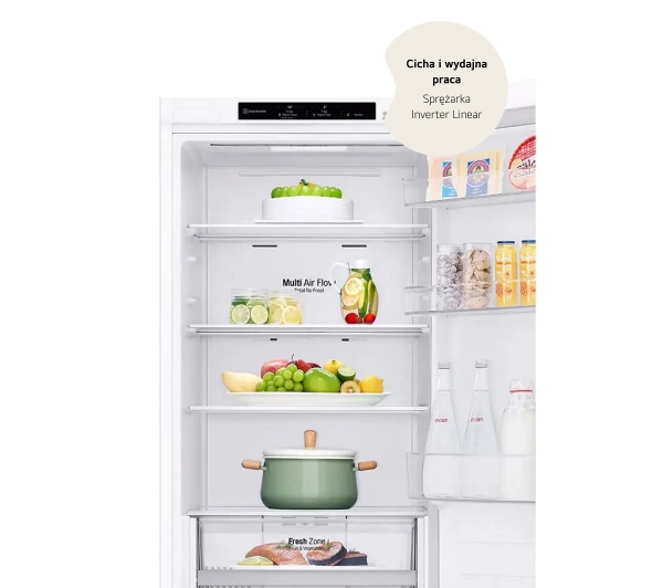 LG GBV21L0ESW Pełny No Frost 186cm Komora świeżości Biały - TRZECI -55%, ALBO 5-TY ZA 1ZŁ - Kup na Raty - RRSO 0%