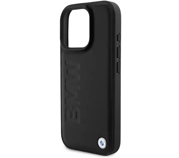 BMW Leather Hot Stamp do iPhone 16 Pro Czarny