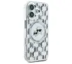 Etui Karl Lagerfeld IML Monogram Karl&Choupette Head MagSafe do iPhone 16 Przezroczysty