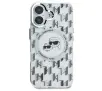 Etui Karl Lagerfeld IML Monogram Karl&Choupette Head MagSafe do iPhone 16 Przezroczysty