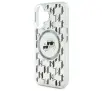 Etui Karl Lagerfeld IML Monogram Karl&Choupette Head MagSafe do iPhone 16 Przezroczysty