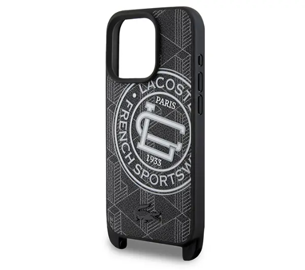 Lacoste Mono Sportswear MagSafe do iPhone 16 Pro Max Czarny