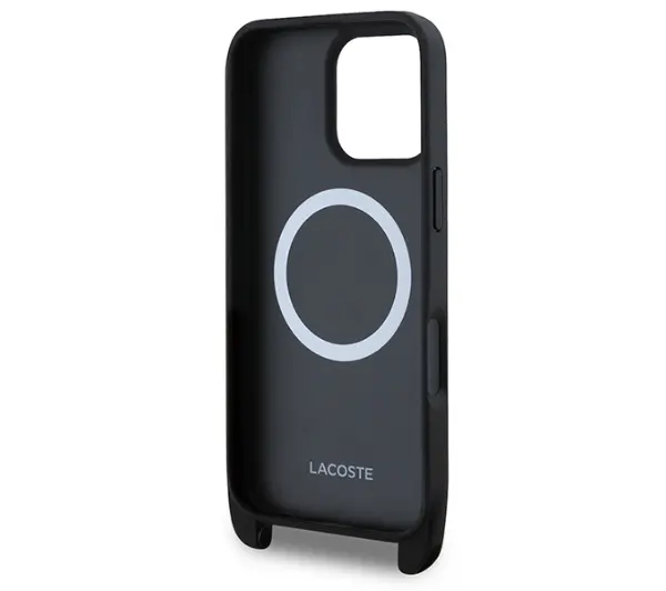 Lacoste Mono Sportswear MagSafe do iPhone 16 Pro Max Czarny
