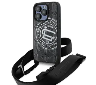 Lacoste Mono Sportswear MagSafe do iPhone 16 Pro Max Czarny