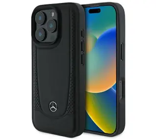 Mercedes-Benz Leather Urban do iPhone 16 Pro Max Czarny