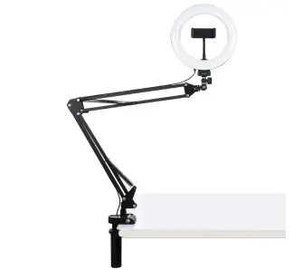 Statyw Puluz biurkowy na klips LED 20 cm vlog PKT3089B