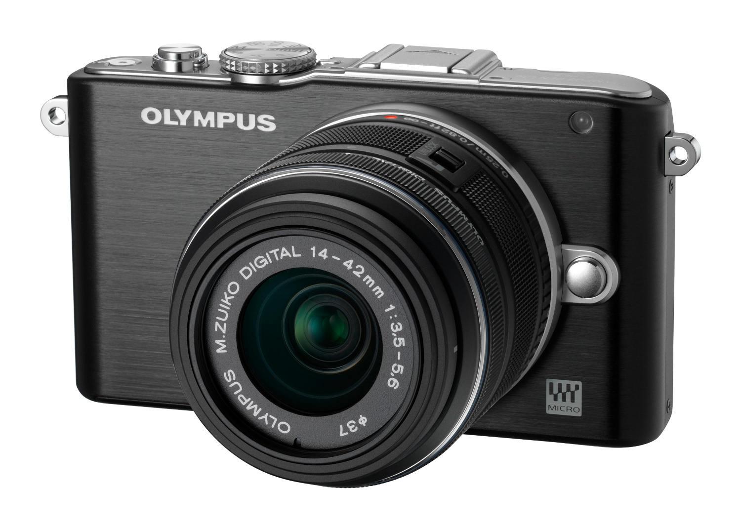 OLYMPUS - OLYMPUS E−P3 E-P3 BLACK Aparat cyfrowy Olympus PEN E-P3 Czarny + 14-42mm + 40-150mm