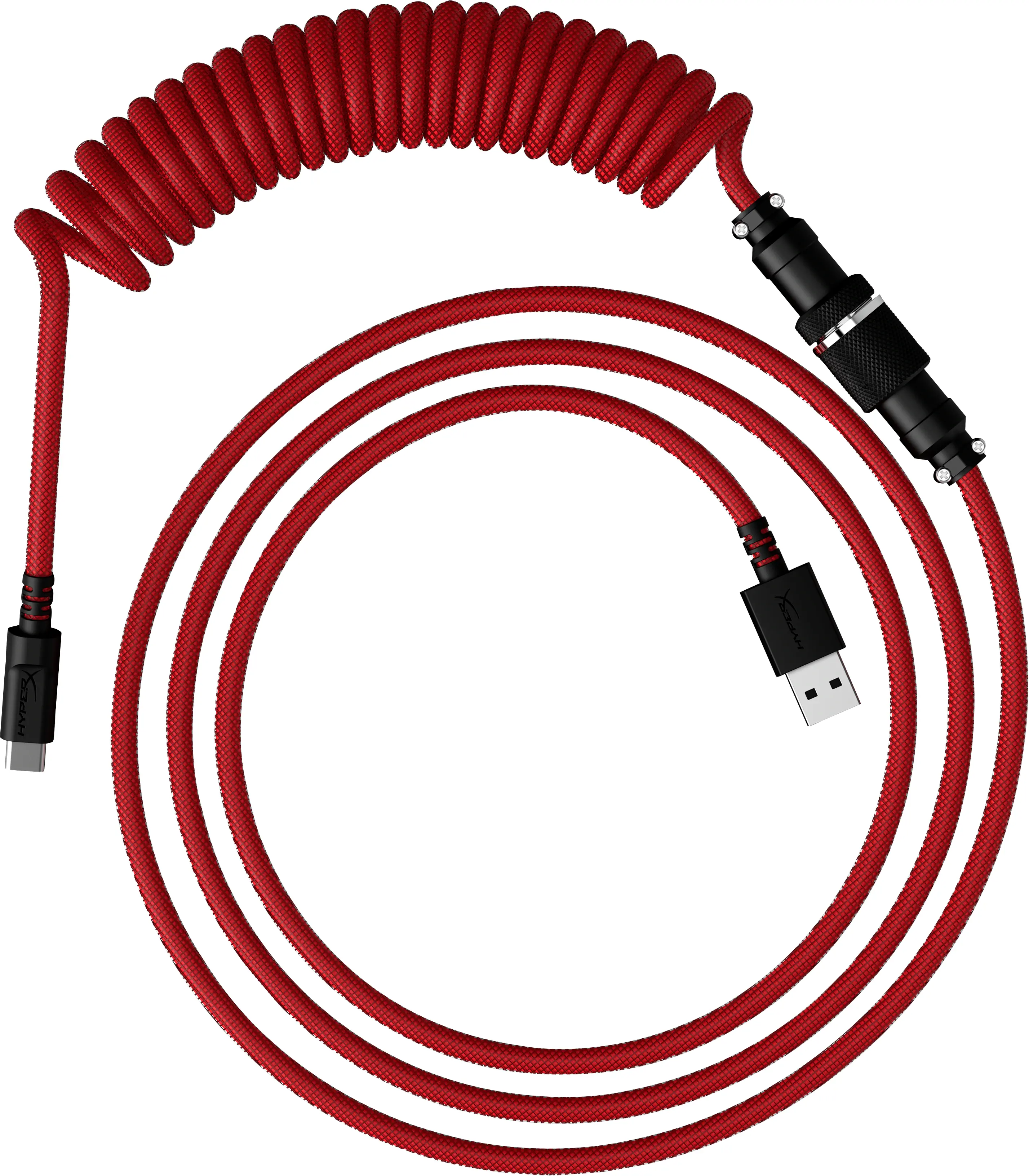Kabel USB HyperX Spiralny 1,37m Czarno-czerwony