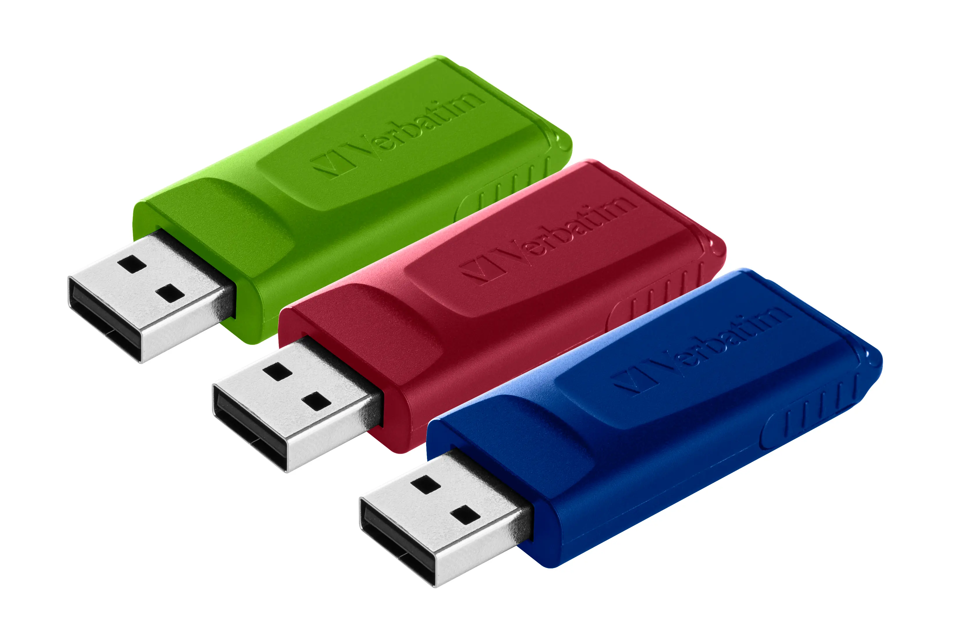 PenDrive Verbatim Slider 16GB USB 2.0 3szt. Czerwony/Niebieski/Zielony