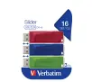 PenDrive Verbatim Slider 16GB USB 2.0 3szt. Czerwony/Niebieski/Zielony