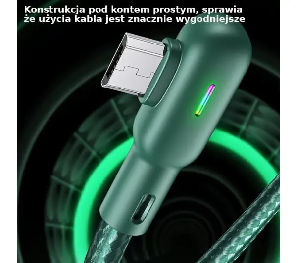 USAMS USB do microUSB 2A 1,2m Zielony