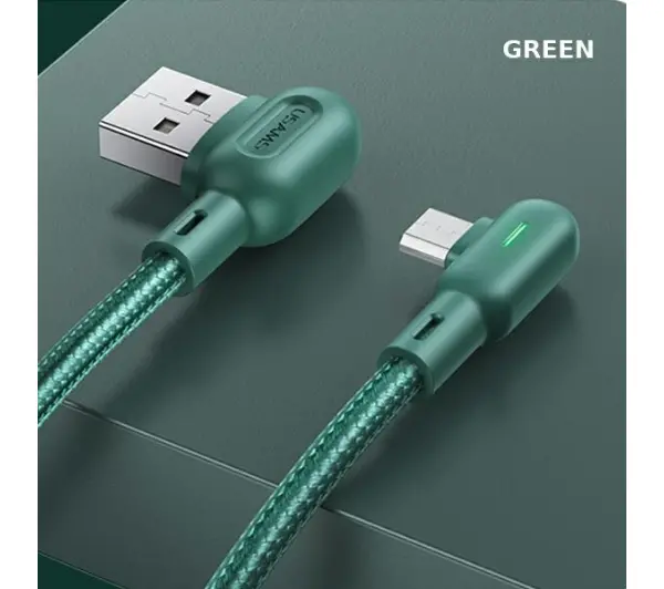 USAMS USB do microUSB 2A 1,2m Zielony