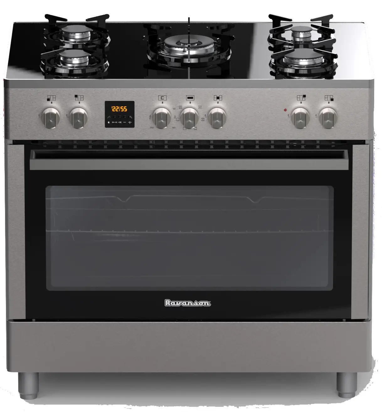 Kuchnia gazowo-elektryczna Ravanson KWGE-K90I Termoobieg Rożen