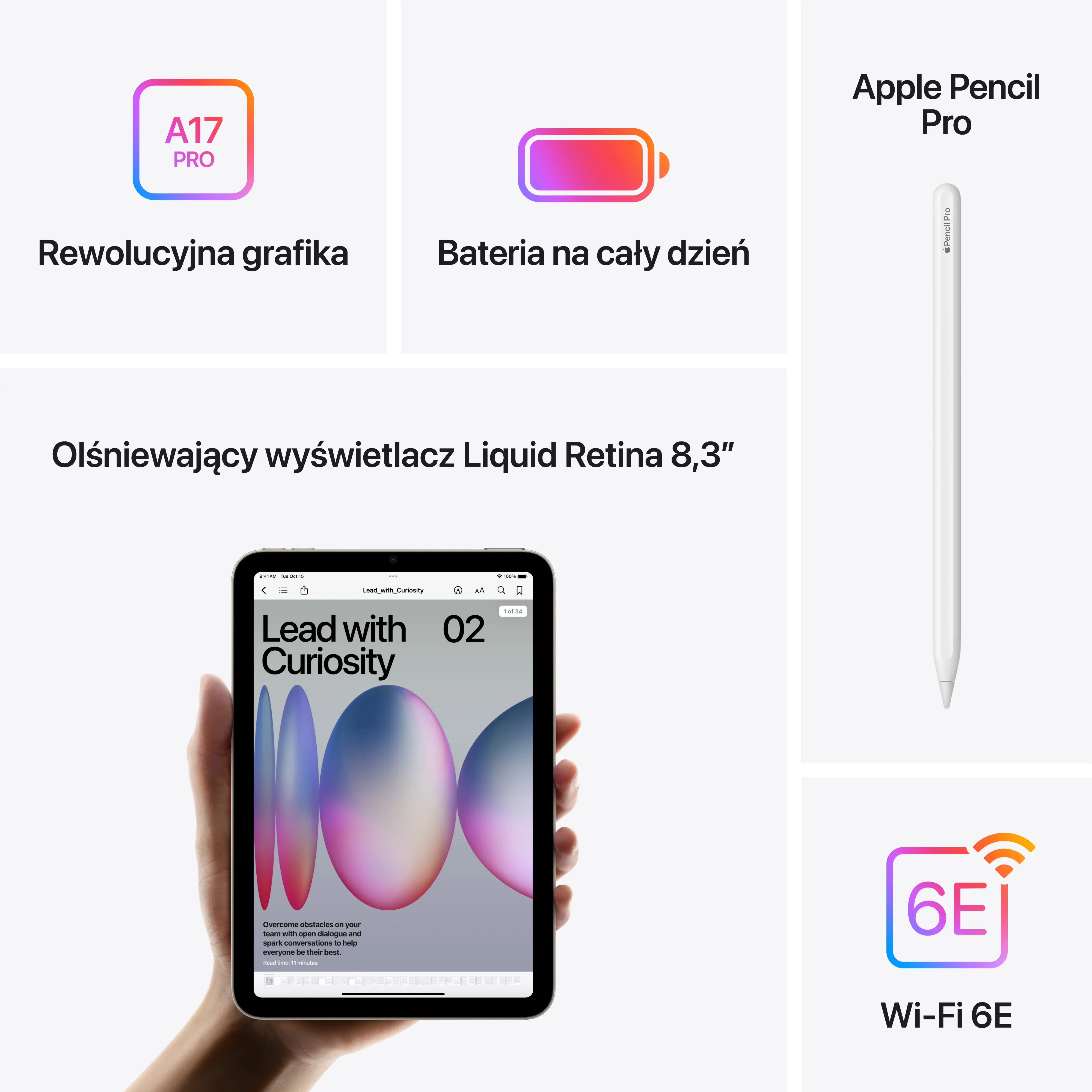 （RYU）iPad mini7 Wi-Fi ApplePencil Pro Apple iPad mini 7 - 256GB Wi-Fi (niebieski)