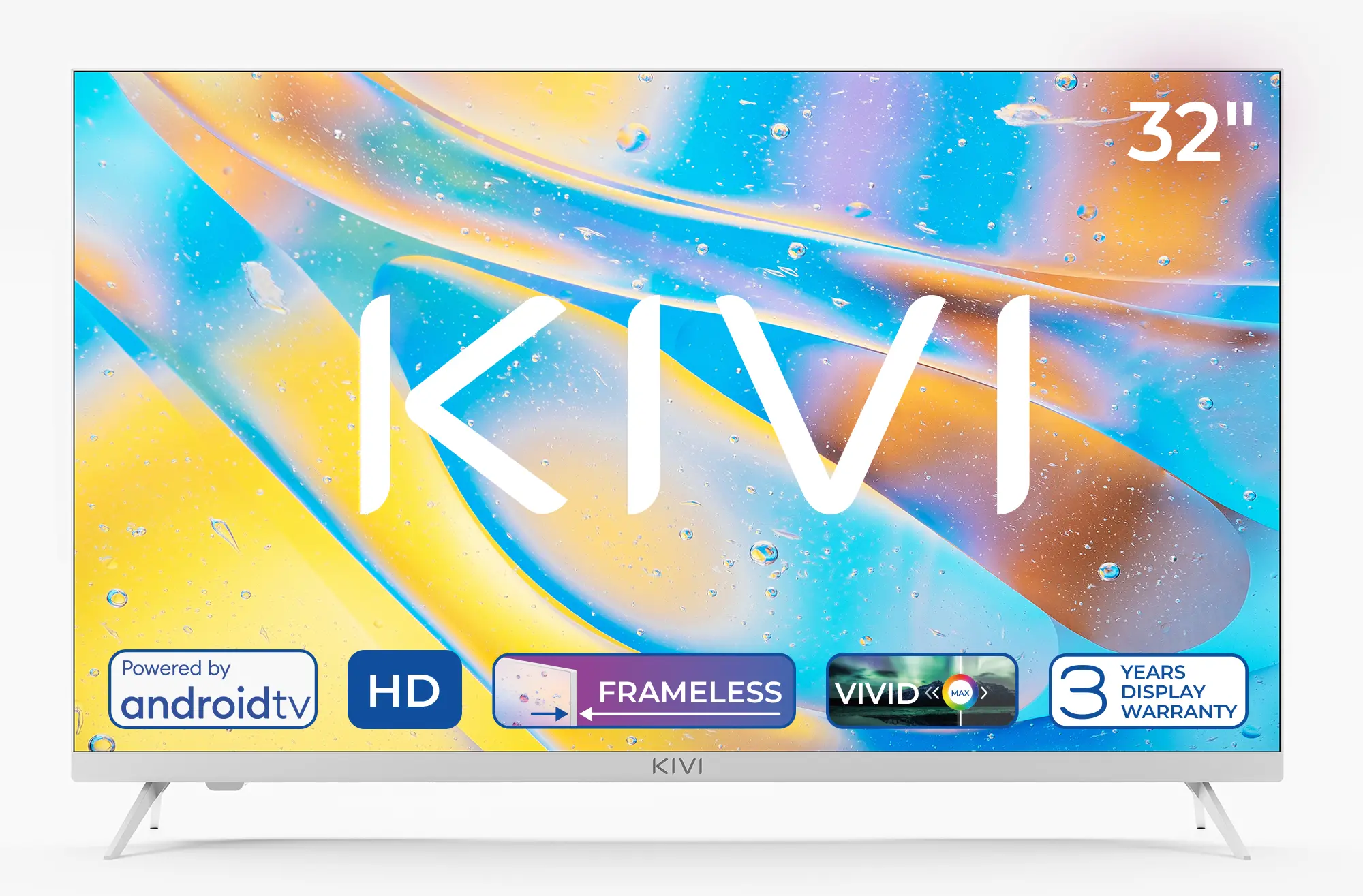 Telewizor KIVI 32H760QW 32" LED HD Ready Android TV DVB-T2