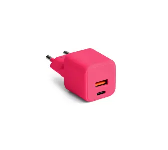 Ładowarka sieciowa Colorum USB-A USB-C Czerwony