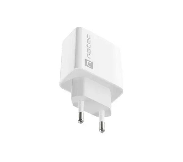 Natec Ribera 1x USB-A 18W Biały