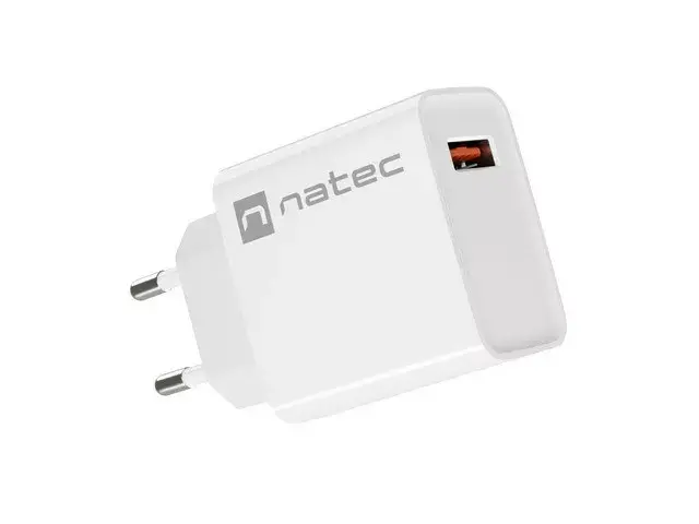 Ładowarka sieciowa Natec Ribera 1x USB-A 18W Biały