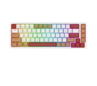 Redragon Rammus K677 Pro Brown Switch Biało-brązowy