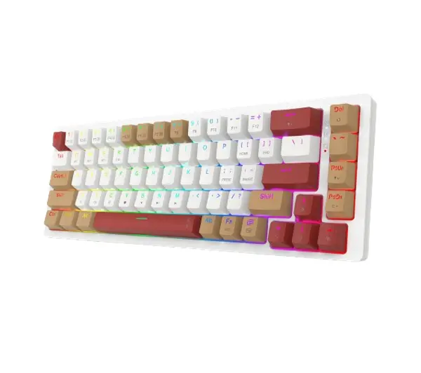 Redragon Rammus K677 Pro Brown Switch Biało-brązowy