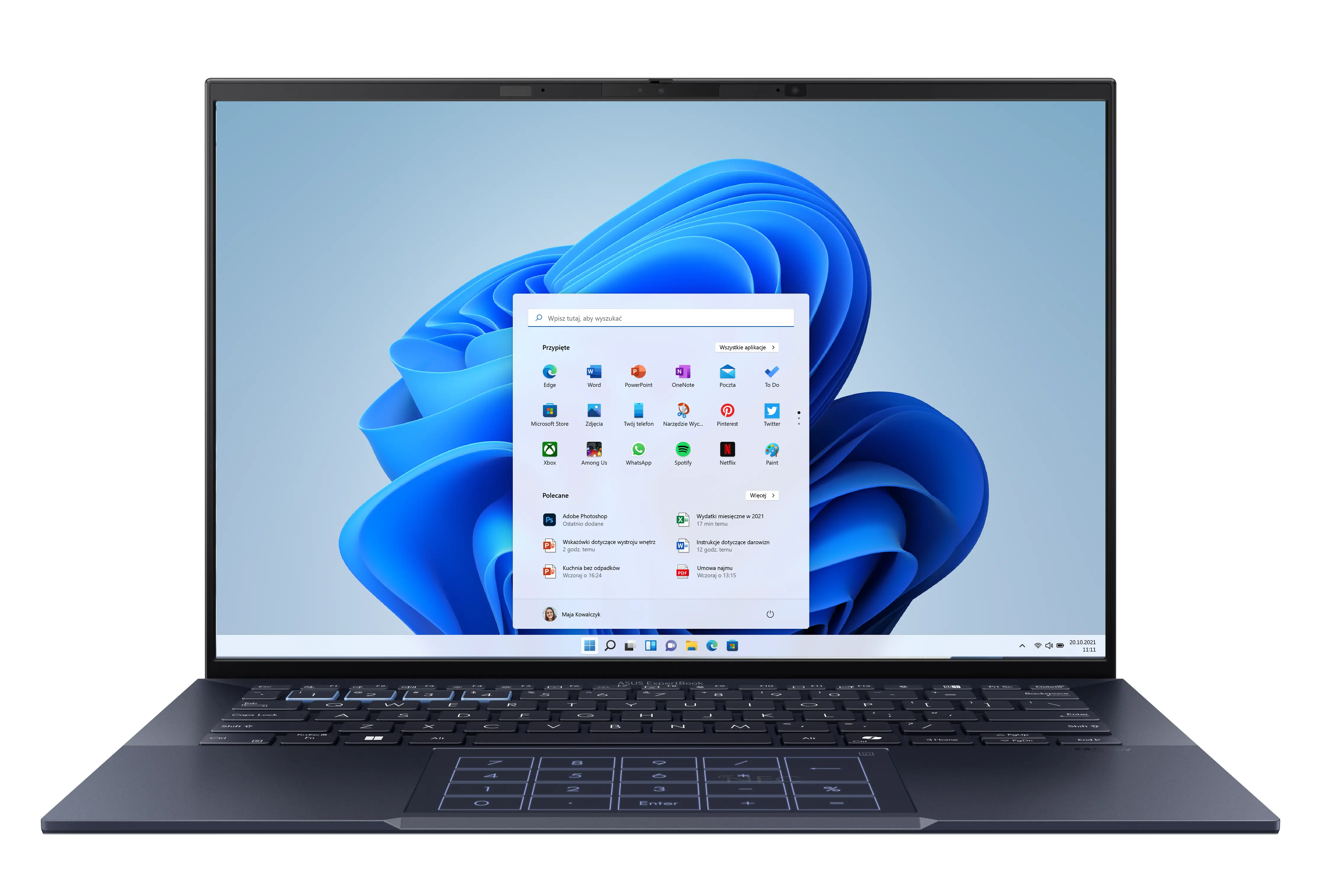 Laptop biznesowy ASUS ExpertBook B9 OLED B9403CVAR-KM0897X 14'' Core 5 120U 16GB RAM 1TB Dysk SSD Win11 Pro Czarny Funkcje AI