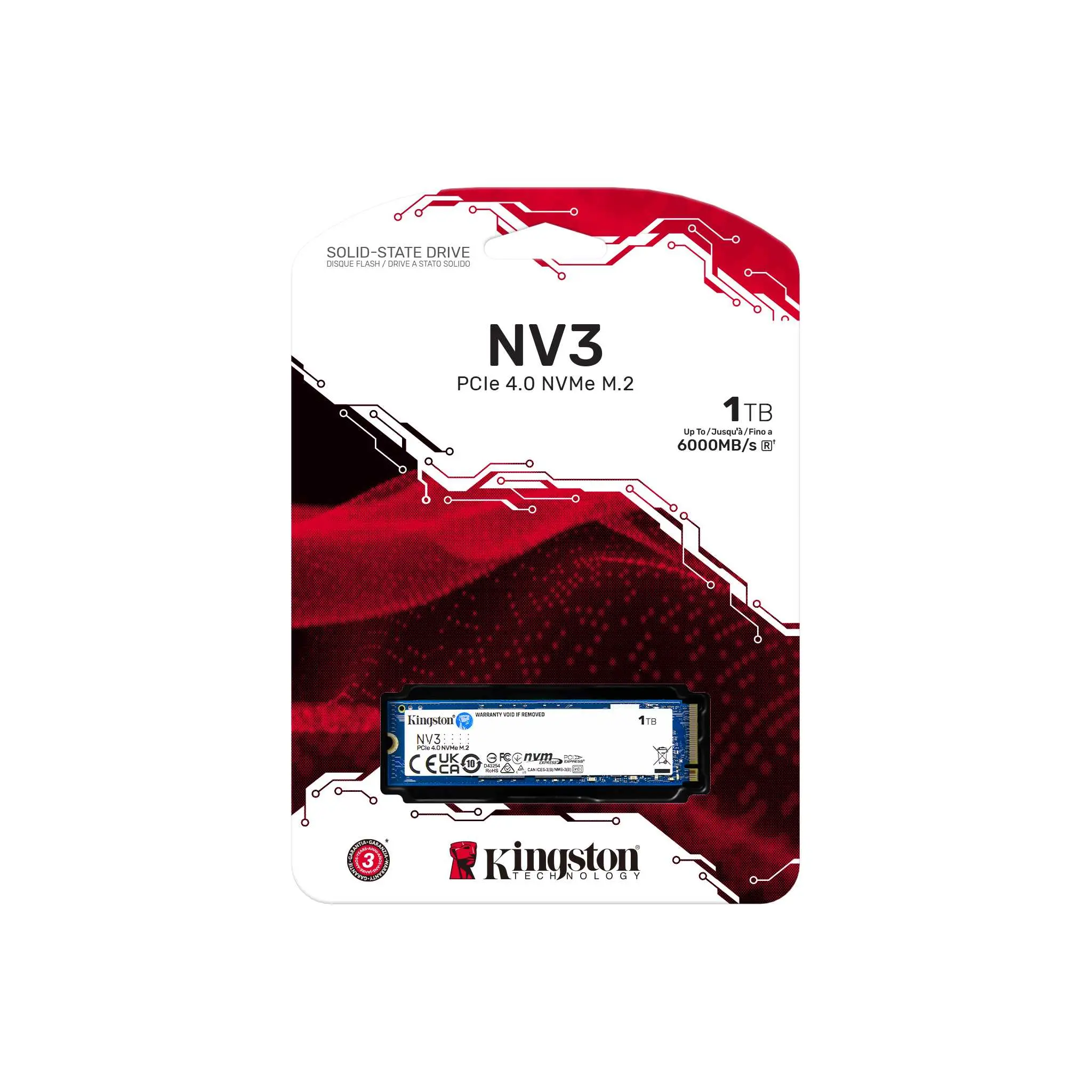 Kingston NV3 NVMe PCIe 4.0 wewnętrzny dysk SSD 1TB M.2 2280