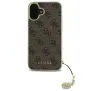 Etui Guess 4G Charms Collection do iPhone 16 Brązowy