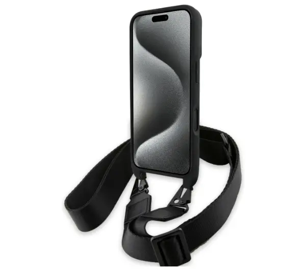 BMW M Edition Carbon Stripe & Strap do iPhone 16 Plus Czarny