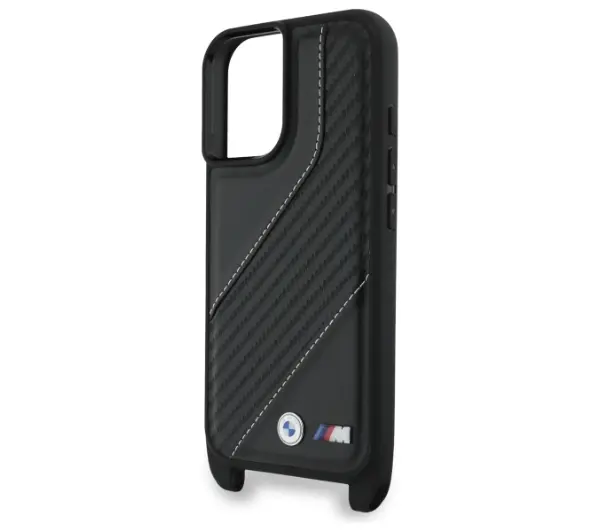 BMW M Edition Carbon Stripe & Strap do iPhone 16 Plus Czarny