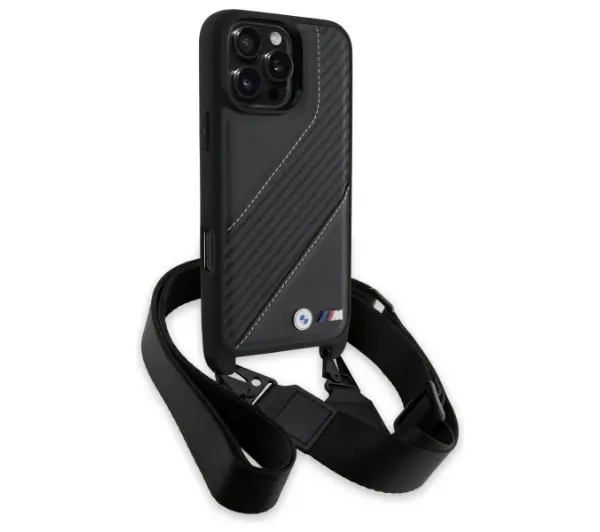 BMW M Edition Carbon Stripe & Strap do iPhone 16 Pro Max Czarny