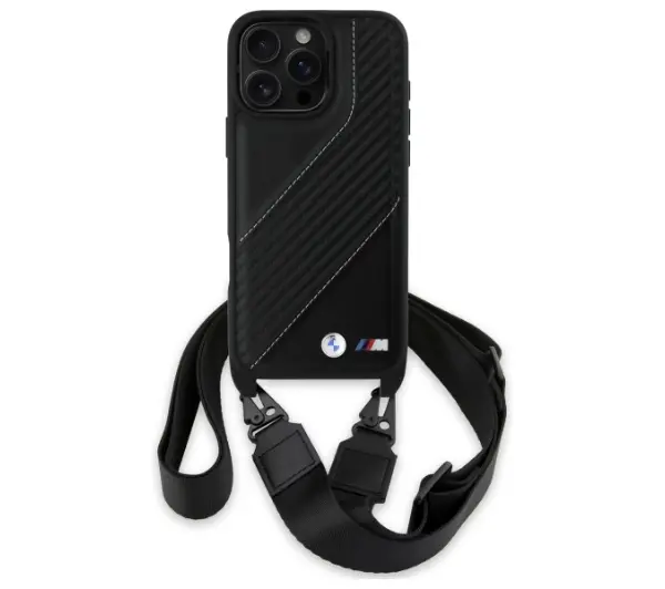 BMW M Edition Carbon Stripe & Strap do iPhone 16 Pro Max Czarny