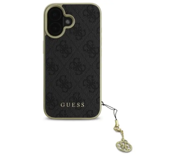 Guess 4G Charms Collection do iPhone 16 Czarny