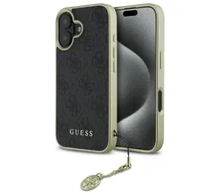 Guess 4G Charms Collection do iPhone 16 Czarny