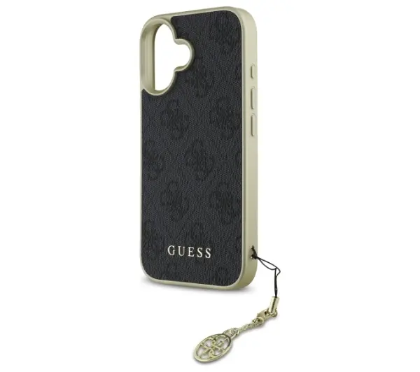 Guess 4G Charms Collection do iPhone 16 Czarny