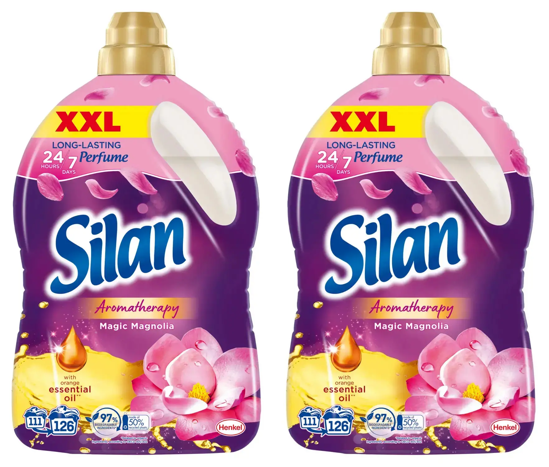 Płyn do płukania Silan Aromatherapy Magic Magnolia 252 prania zestaw 2x2,772l