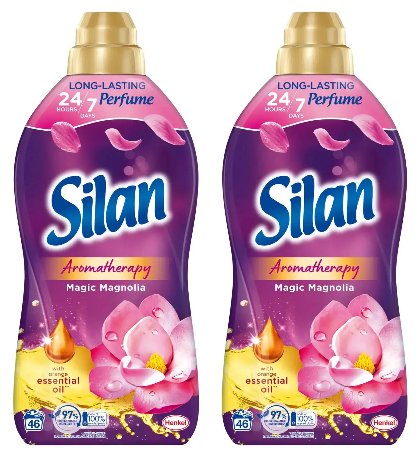 Płyn do płukania Silan Aromatherapy Magic Magnolia 92 prania zestaw 2x1,012l