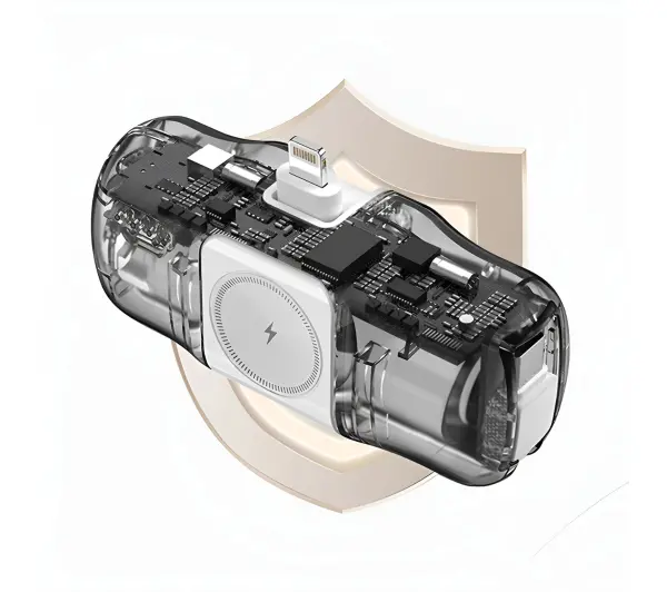 Wozinsky WF16-YCS 5000mAh 15W USB-C z wbudowanym kablem USB-C Biały