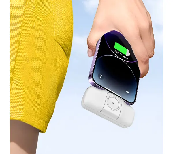 Wozinsky WF16-YCS 5000mAh 15W USB-C z wbudowanym kablem USB-C Biały