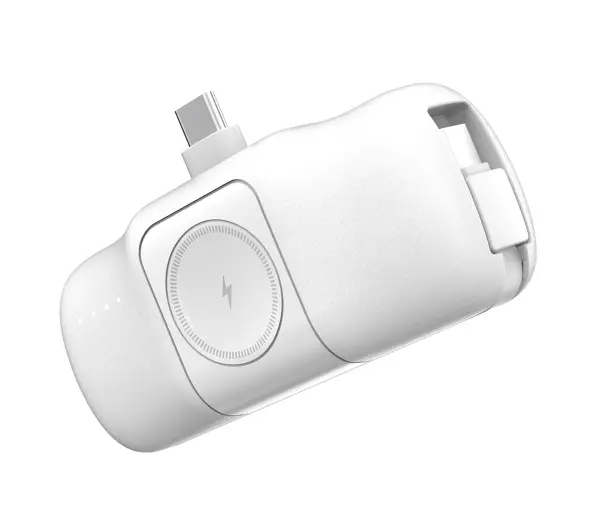 Wozinsky WF16-YCS 5000mAh 15W USB-C z wbudowanym kablem USB-C Biały