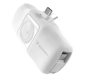 Powerbank Wozinsky WF16-YCS 5000mAh 15W USB-C z wbudowanym kablem USB-C Biały