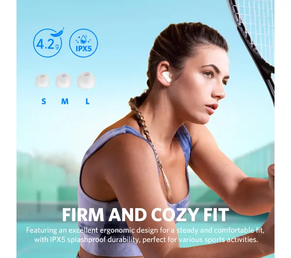 Earfun Air Life Dokanałowe Bluetooth 5.4 Biały