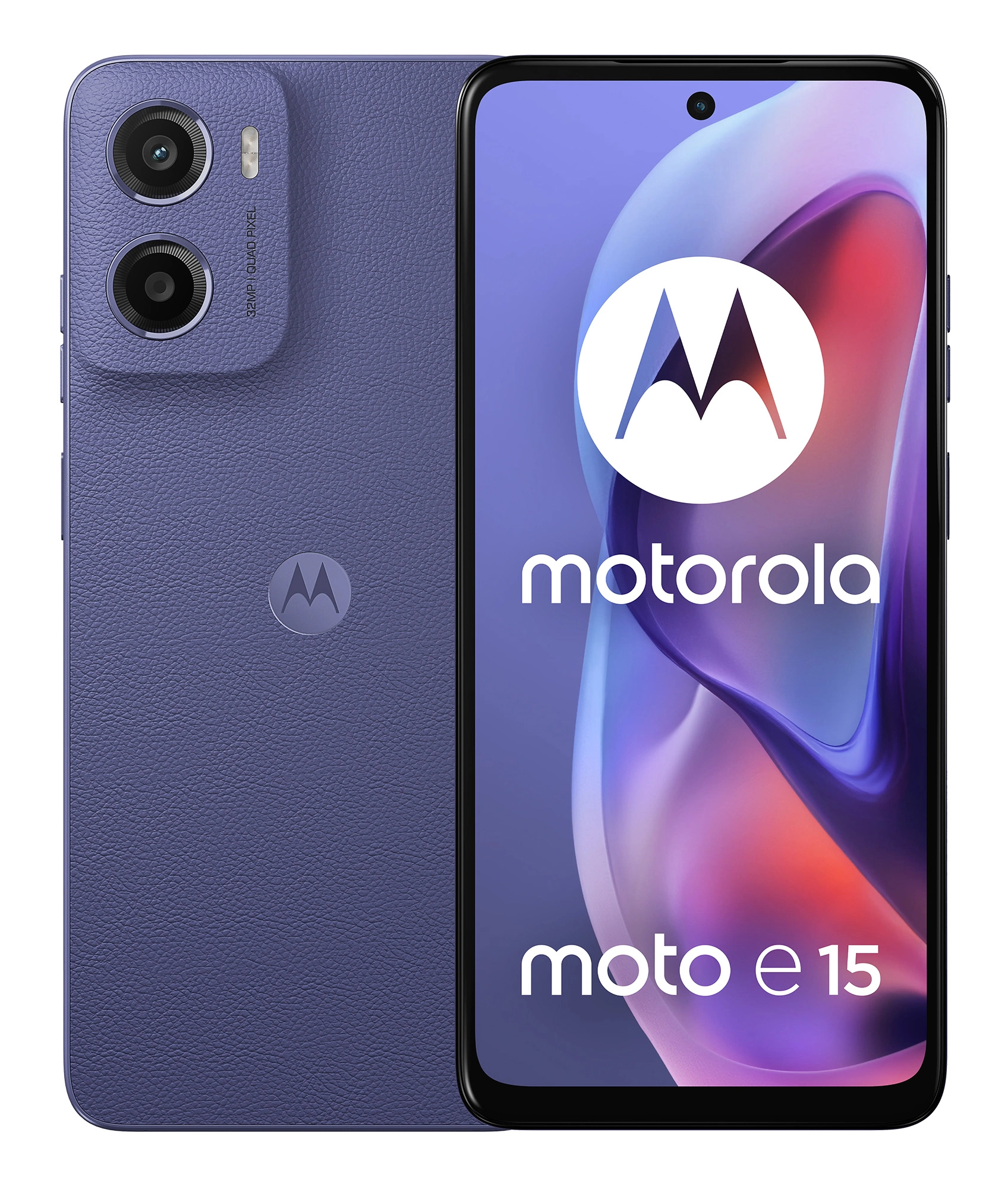 Smartfon Motorola moto e15 2/64GB 6,67" 90Hz 32Mpix Lawendowy