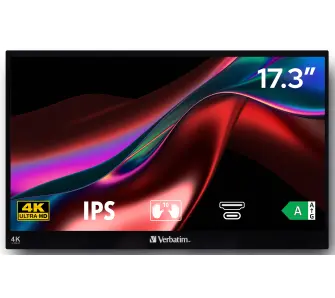 Monitor Verbatim PMT-17 32239 17,3" 4K IPS 60Hz 6ms Przenośny Dotykowy