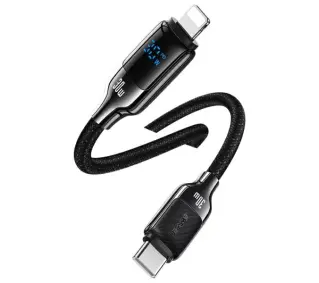 USAMS USB-C do Lightning 30W 1,2m Digital Display Zinc Alloy Fast Charging Data Cable HX Series