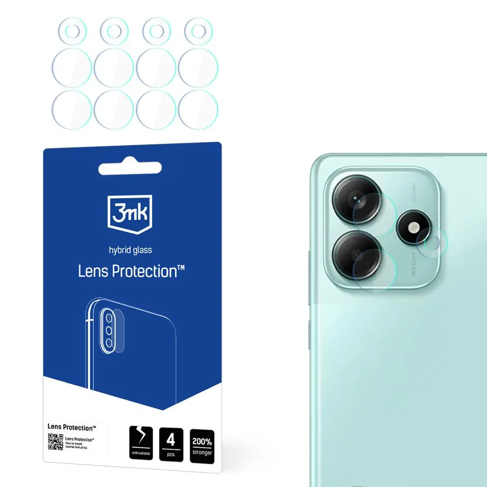 Szkło hybrydowe 3mk Lens Protection do Xiaomi Redmi Note 14
