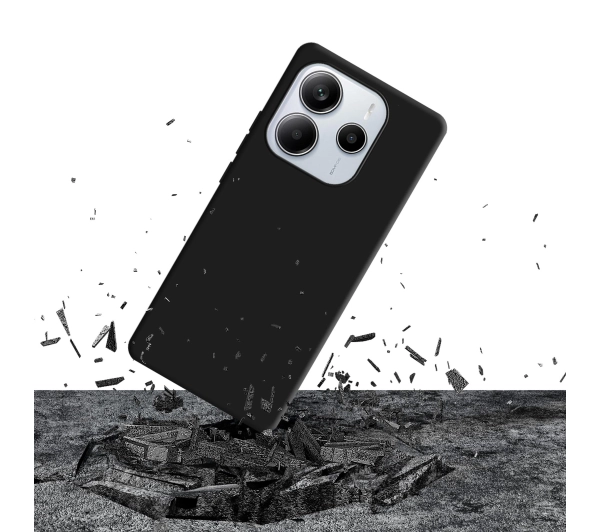 3mk Silicone Case do Redmi Note 14 Czarny