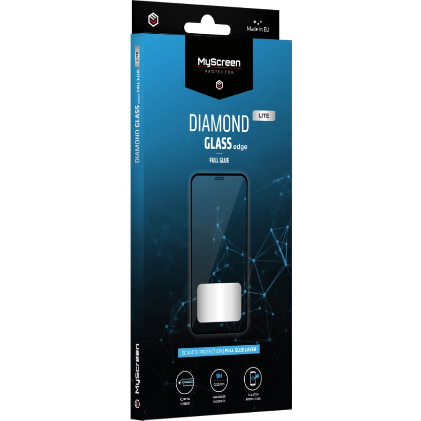Szkło hartowane MyScreen Protector Diamond Glass Edge Full Glue do iPhone 16 Czarny